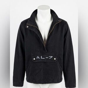 American Living AL-7 Vintage 2000s Half-Zip Black Pullover Sweater Mens Large